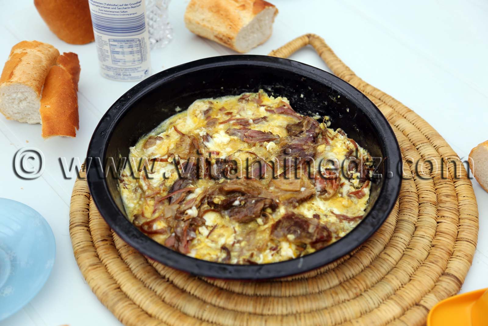 Khli3 (viande séchée aux oeufs)  الخليع بالبيض