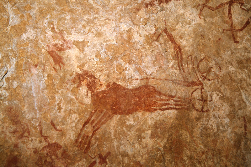Oued Djerat, Algérie. Détail de char et conducteur de char tiré par deux chevaux.
