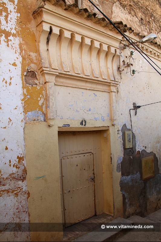 Porche de maison ancienne à Tlemcen - Quartier historique d'El Eubbad