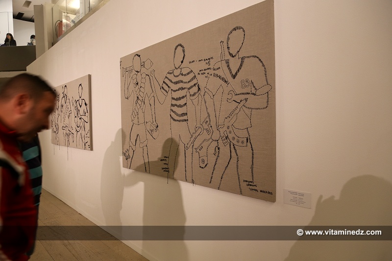 Toile de Gastineau Massamba MBONGO à Alger - 7e FIAC (Festival international d'Art Contemporain)