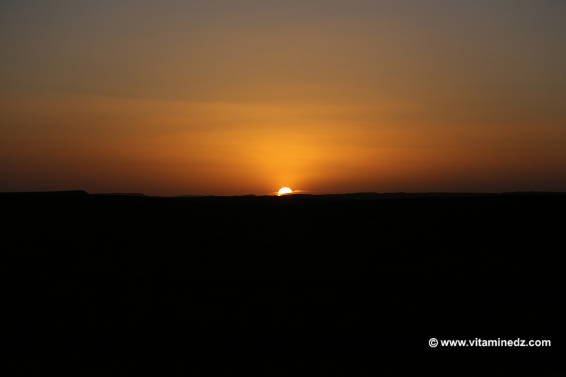 Coucher de soleil sur Ksar Bakhti, près de Taghit