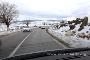 Météo Tlemcen (route vers sebdou enneigée) Parc National de Tlemcen