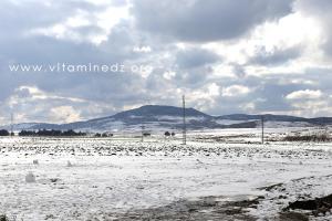 Tlemcen  Parc National, neige abondante sur les hauteurs de Terny