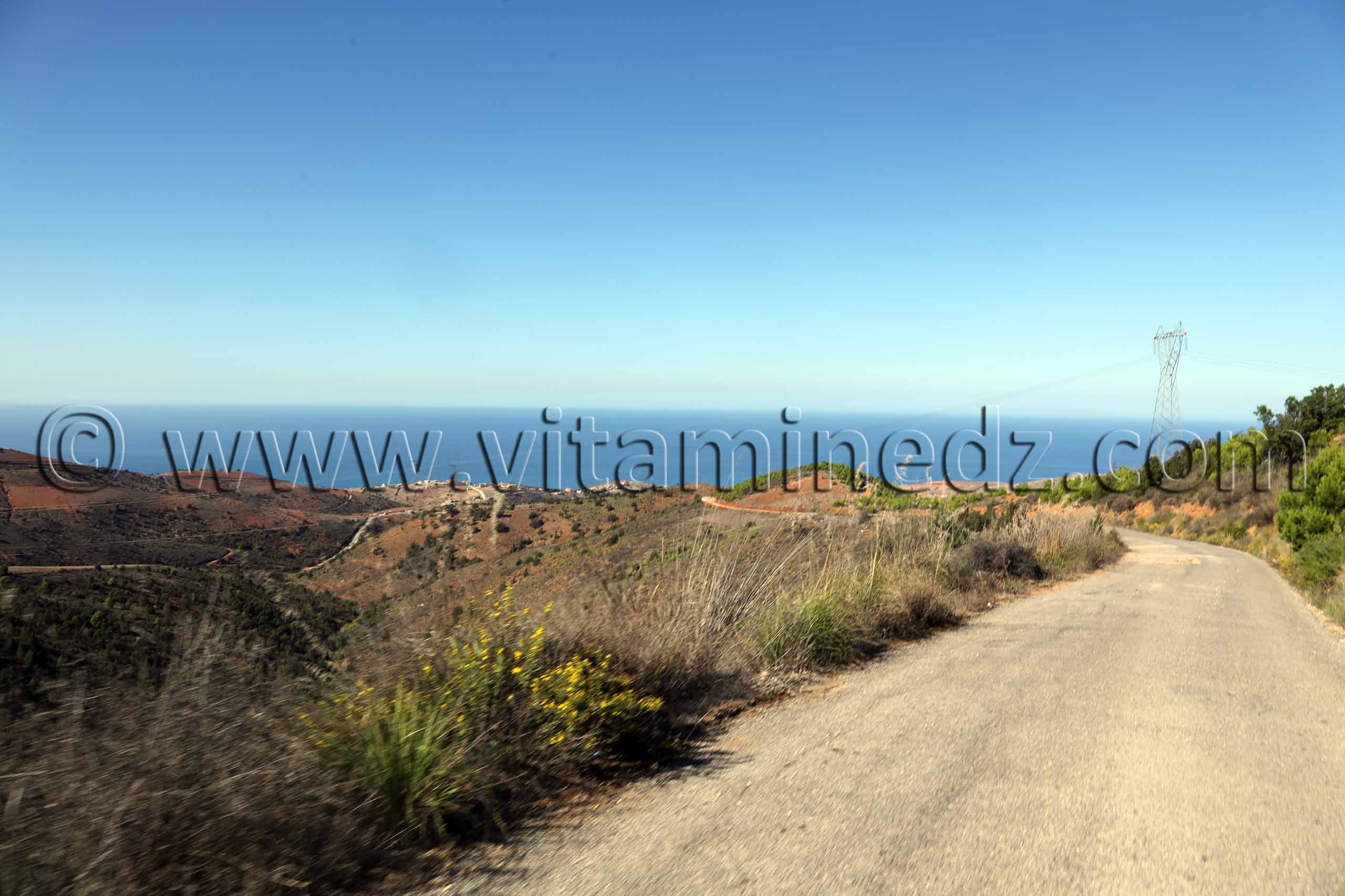 Route vers Plage Bkhata - Commune Souahlia (Tlemcen)