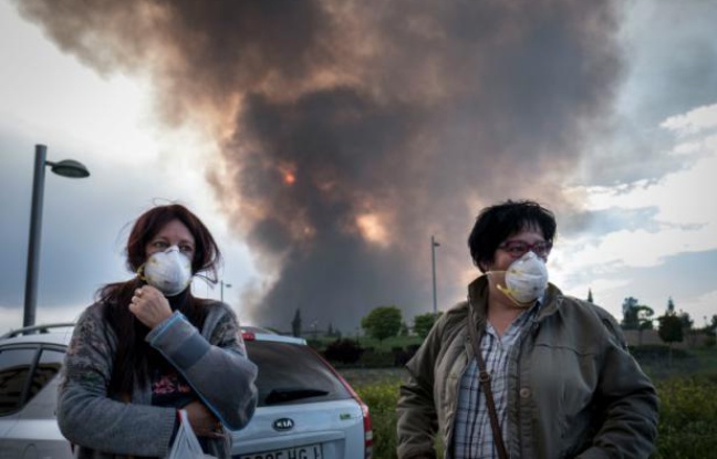Planète - Espagne: une gigantesque décharge de pneus encore en feu, risque en baisse