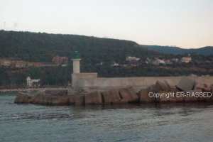 Phare vert du port Tenes - Jetée Ouest