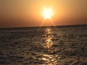 coucher de soleil,aux trois îlots TIPAZA