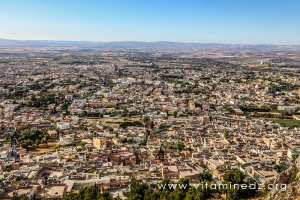 Vue panoramique sur la ville de Tlemcen, quartier de Boudghene à ,partir de Lalla Setti