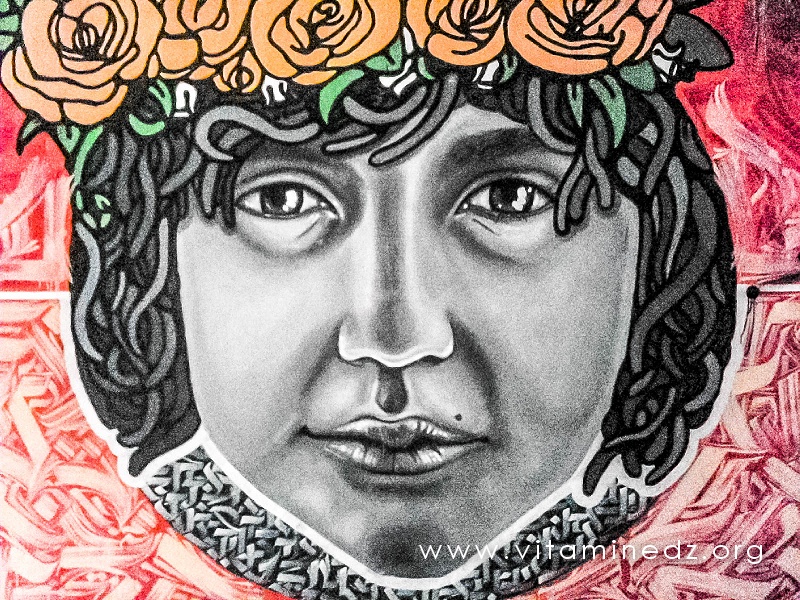 Alger - Peinture murale au Square Sofia, ex-square Guynemer