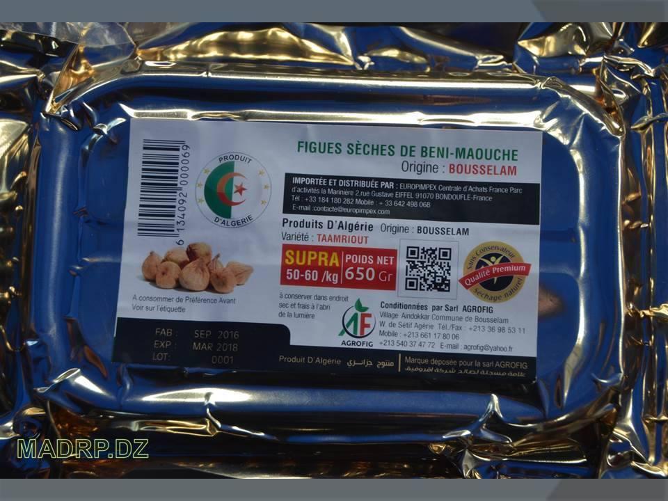 Bon produit ! Beau packaging ! La figue de Beni-Maouche conditionnée pour l'export...