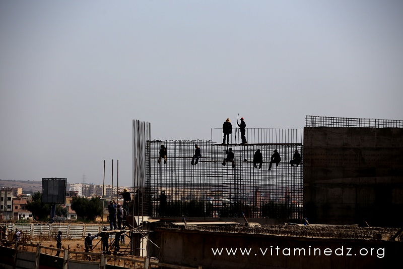 Nouvelle trémie en construction à l'entrée d'El Amria