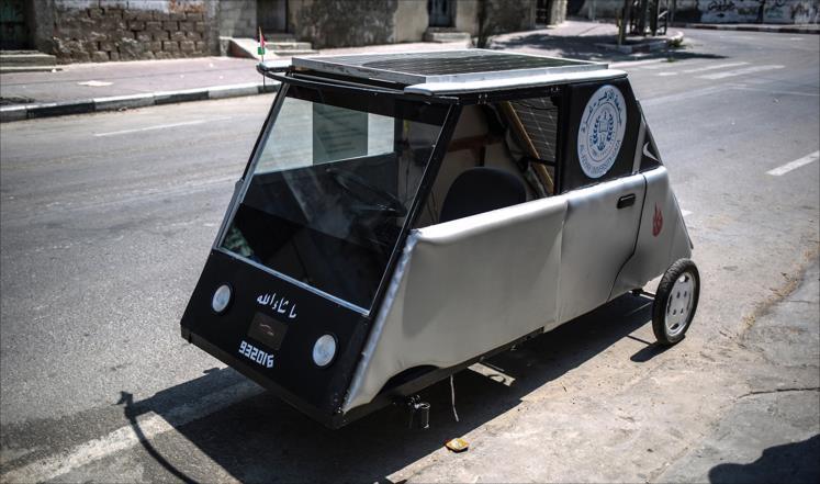 Une voiture solaire fabriqué à la Bande de gaza,