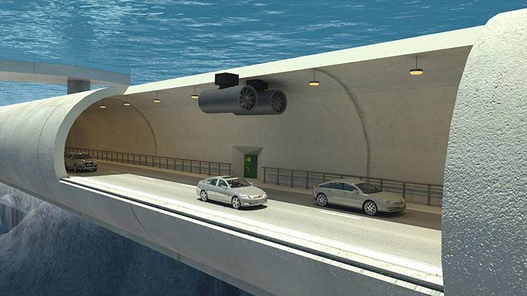 Projet d'un tunnel sous-marin
