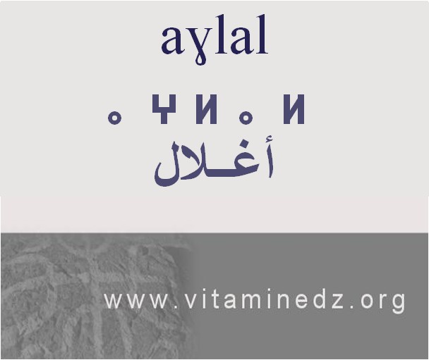 الجذور الأمازيغية في لهجة منطقة الغزوات و ضواحيها - أَغلال –