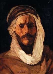 ALGÉRIEN AU TURBAN BLANC  ALGÉRIE