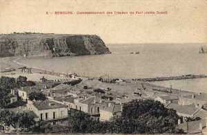 Nemours . commencement des travaux du port (jetée ouest)