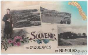 illustration fantaisie militaire Algérie 2 ème zouaves de Nemours