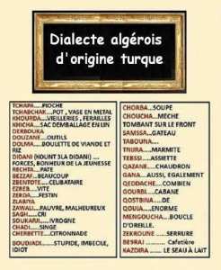 Dialecte algerois d'origine turque