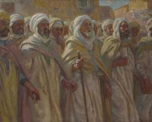 Étienne Dinet - Nasreddine Dinet   La marche silencieuse (La procession)  1917