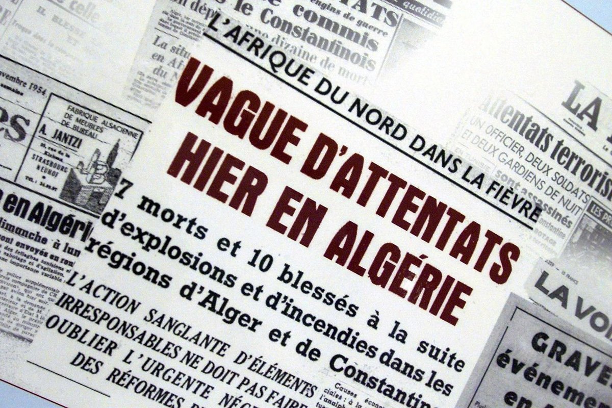 Dés le lendemain des évènements, la presse française faisait écho des attentats qui ont touché l'Algérie le 1er novembre 1954
