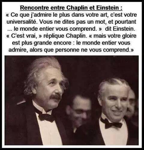 Rencontre entre Chaplin et Einstein