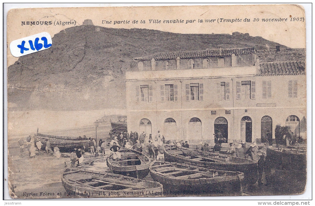 ALGERIE-NEMOURS- TEMPETE 20 NOVEMBRE 1902-UNE PARTIE DE LA VILLE SOUS LES EAUX