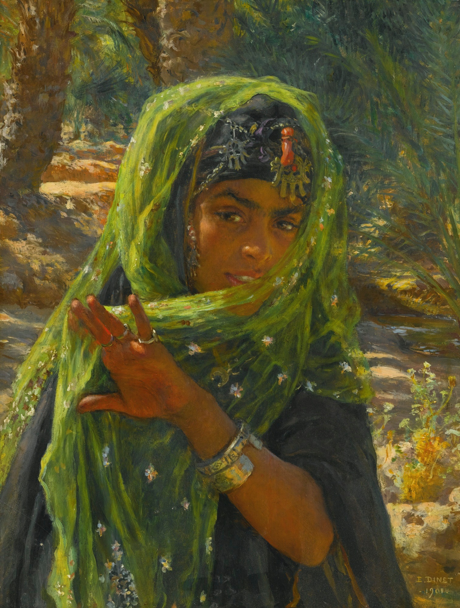 fillette SE VOILANT Étienne Dinet - Nasreddine Dinet