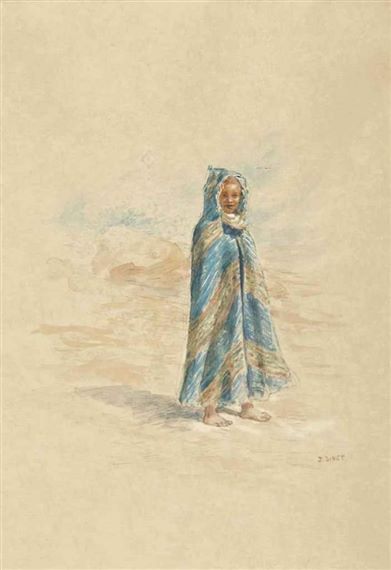 Étienne Dinet - Nasreddine Dinet UN GARÇON DE LAGHOUAT - 1898 aquarelle et gouache sur papier