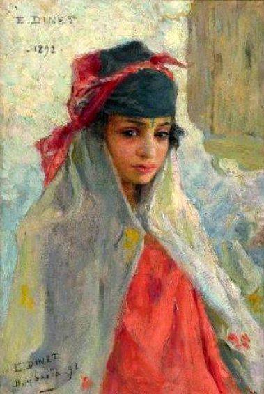 Jeune fille de Bou Saâda par Étienne Dinet - Nasreddine Dinet, 1892