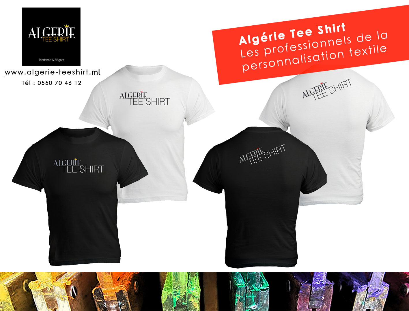 Impression Textile, Serigraphie et Flocage sur T-Shirt Hydra Alger