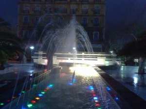 Le jet d'eau de nuit