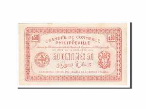 Algeria, Philippeville, 50 Centimes, 1914-11-10 dos