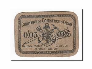 Algeria, Oran, 5 Centimes, 1916 dos