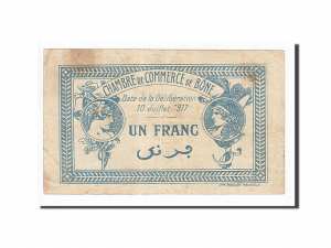 Algeria, Bône, 1 Franc, 1917, 1917-07-10 dos