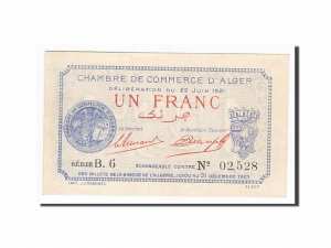 Algeria, Alger, 1 Franc, 1921, 1921-06-22 face