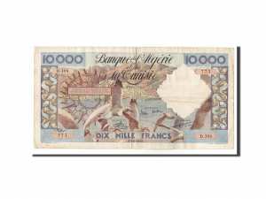 Algeria, 10,000 Francs, 1949-1955, 1957-06-27 face