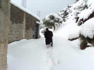 Neige de février 2012 à Bouzelatène