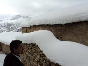 Neige de février 2012 à Bouzelatène