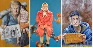 Abdalla Al Omari, réfugié syrien, a imaginé les puissants dans la peau de déplacés.