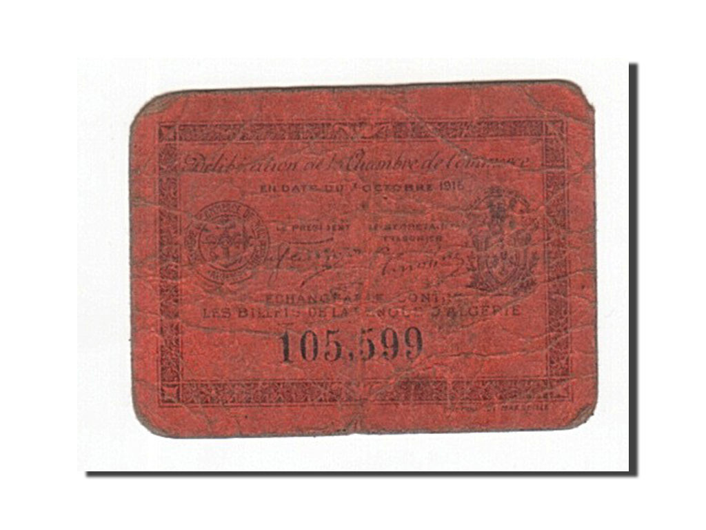 Algeria, Philippeville, 5 Centimes, 1915, 1915-10-07 dos