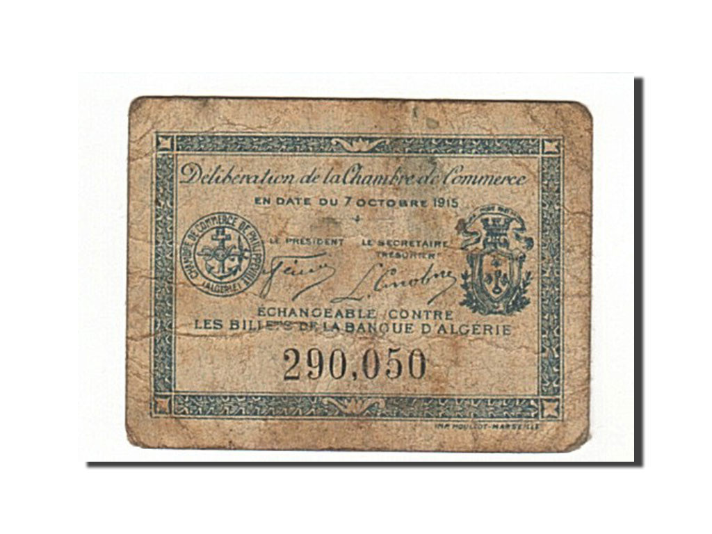 Algeria, Philippeville, 10 Centimes, 1915, 1915-10-07 dos