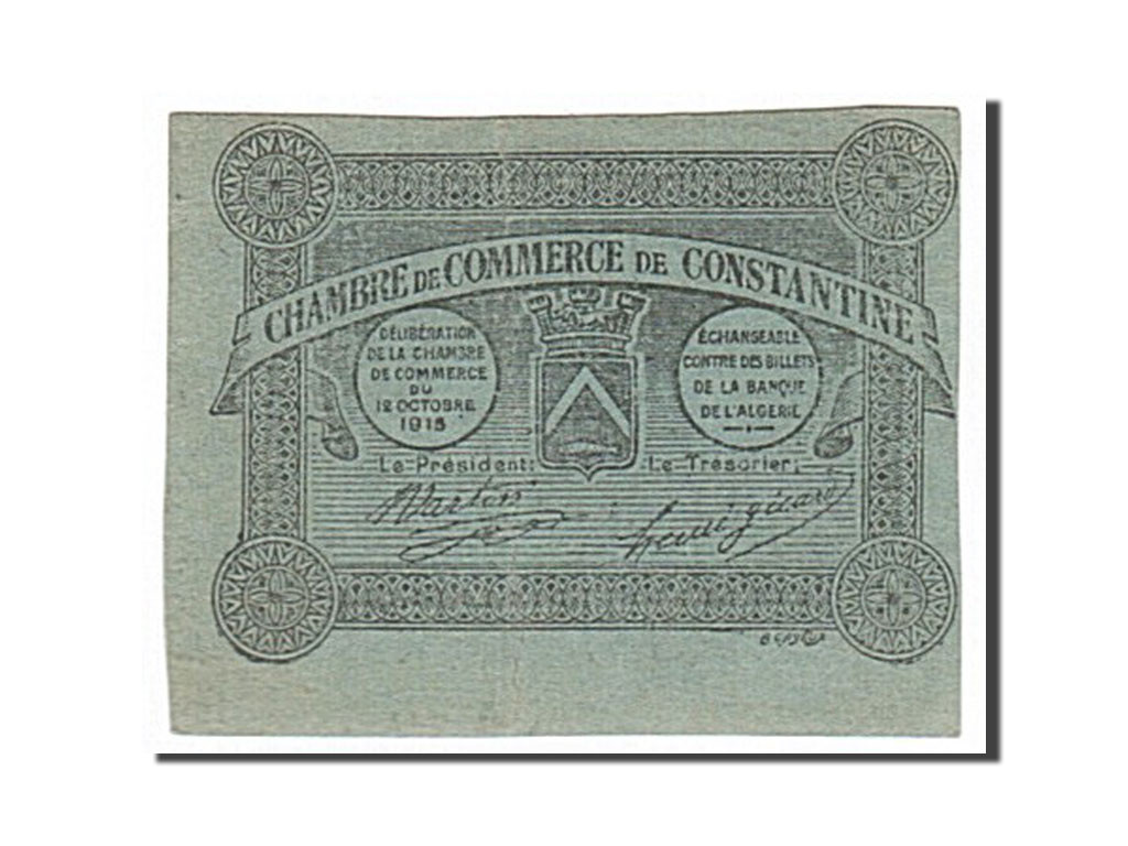 Algeria, Constantine, 5 Centimes, 1915-10-12 dos
