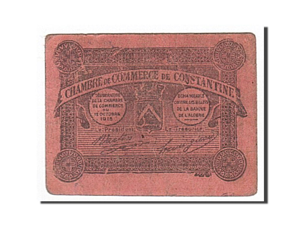 Algeria, Constantine, 10 Centimes, 1915-10-12 dos