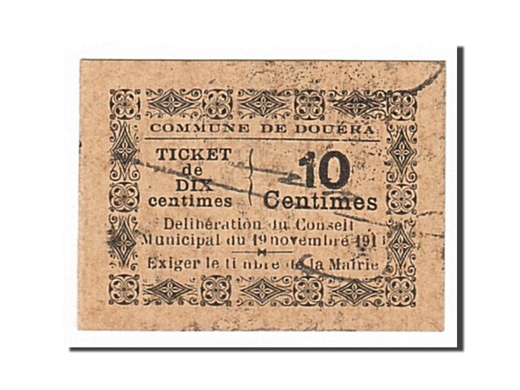 Algeria, Douera, 10 Centimes, 1916-11-19 face