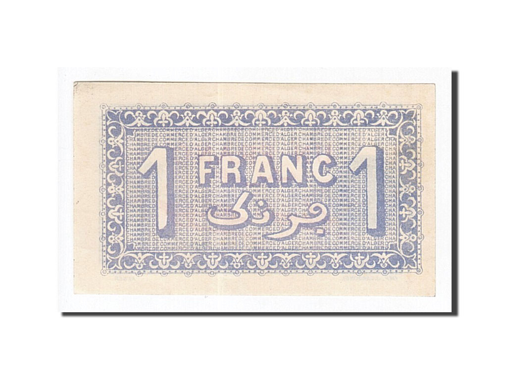 Algeria, Alger, 1 Franc, 1921, 1921-06-22 dos