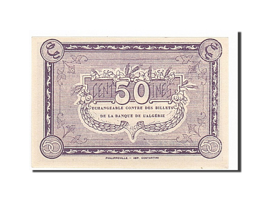 Algeria, Constantine, 50 Centimes, 1922-11-20 dos