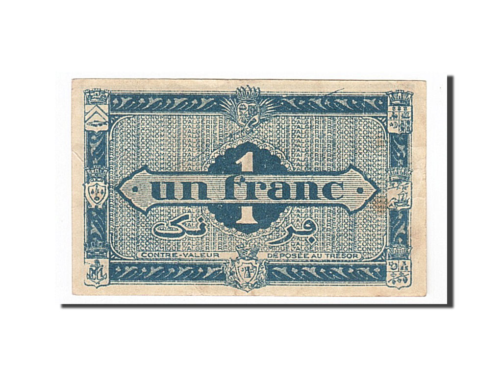 Algeria, 1 Franc, 1944-01-31 dos