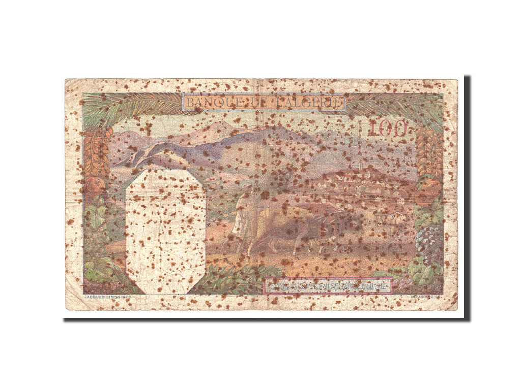 Algeria, 100 Francs, 1945-05-23 dos