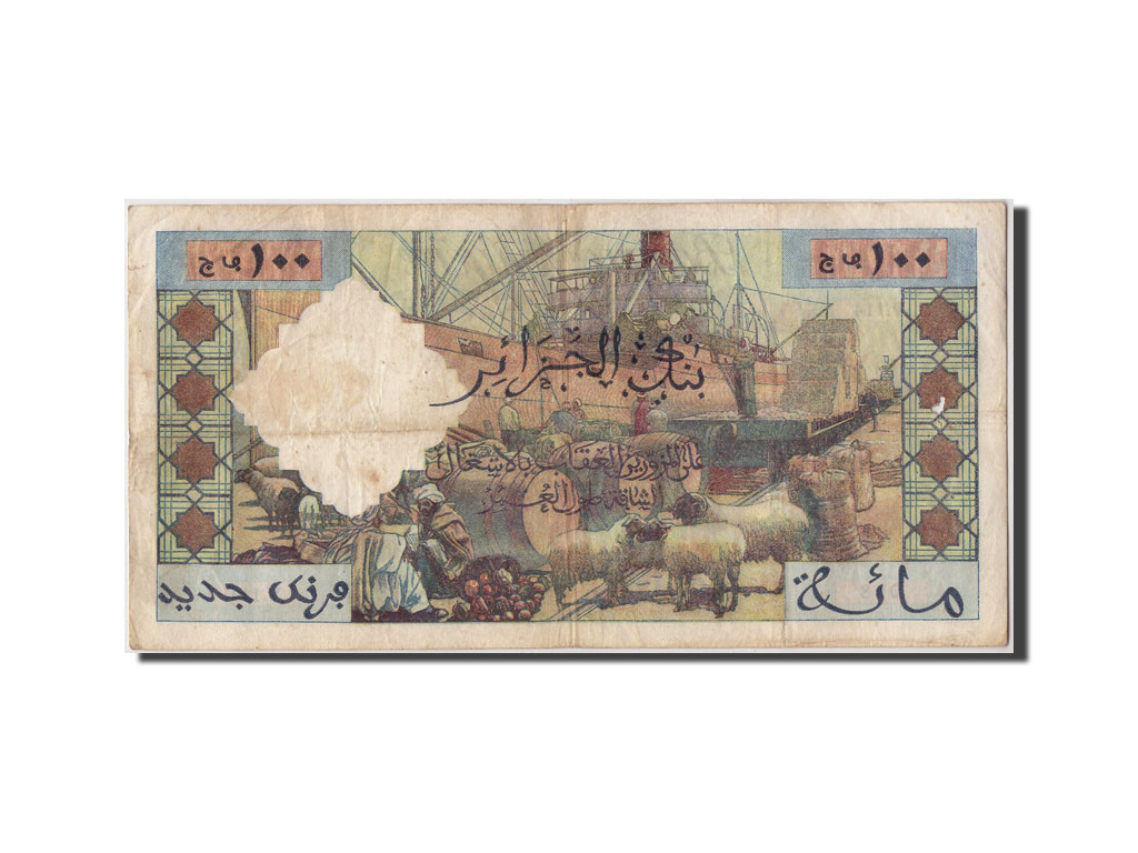 Algérie, 100 Nouveaux Francs,1959-12-18 dos