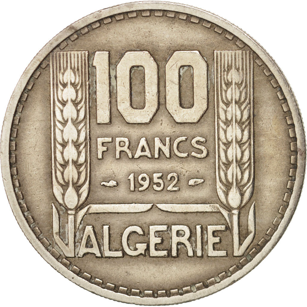 Algeria, 100 Francs, 1952, Paris face